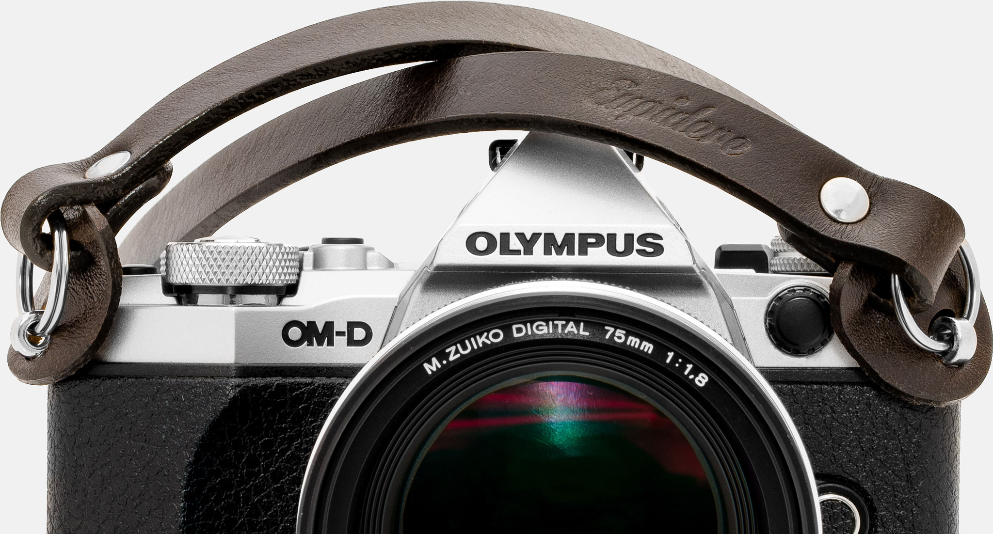 Skórzany pasek do aparatu, prezent dla fotografa, Olympus